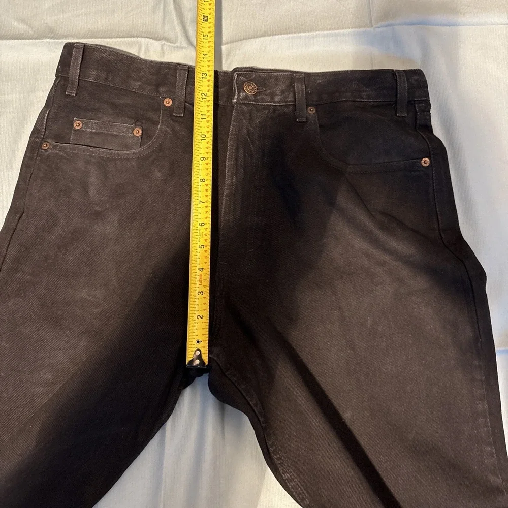 Gap Denim Men Straight Leg Jeans Dark Wash Rugged Heavyweight 37x30 Vintage Look